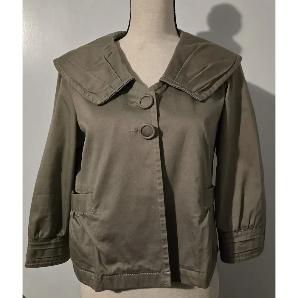 Anthropologie Sanctuary Clothing Swing Jacket Coat Cropped Sz Large MSRP $150